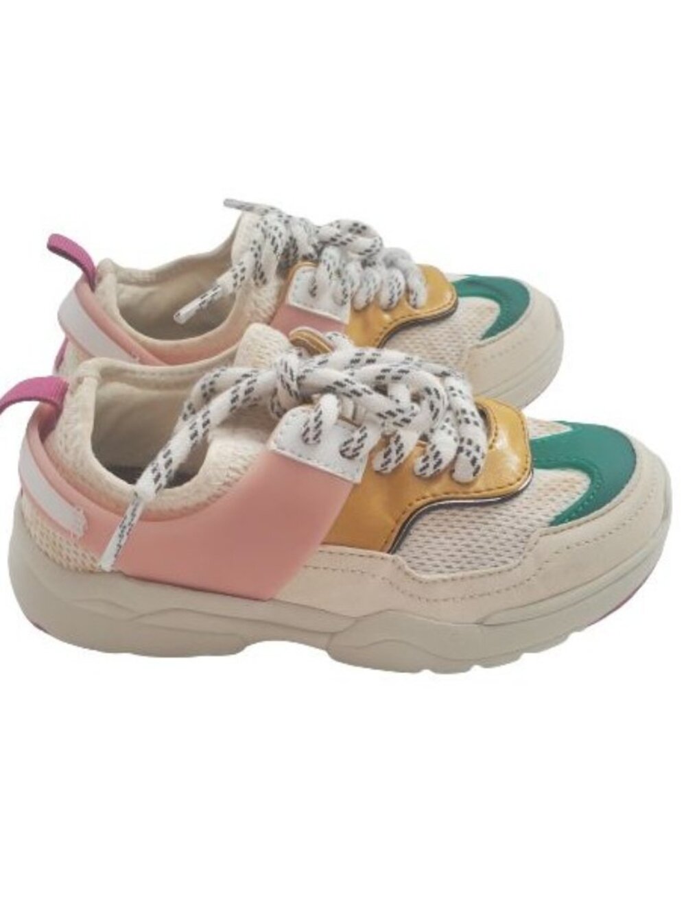 Zara Kids Girls Unisex Multicolored Colorblock Lace Up Sneakers Size EU-31/US-13 - Picture 6 of 14